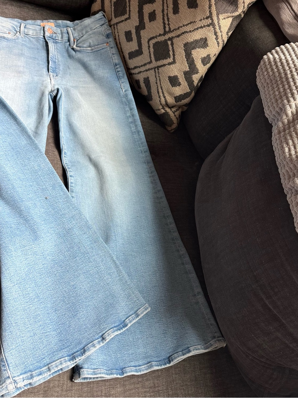 MOTHER Light Blue Flare Jeans